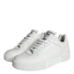 White Calfskin Leather Miami Low Top Sneakers Shoes