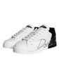 White Black Portofino Low Top Sneakers Shoes