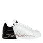 White Black Portofino Low Top Sneakers Shoes