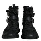 Black Nylon High Top Sorrento Sneakers Shoes