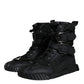 Black Nylon High Top Sorrento Sneakers Shoes