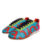 Multicolor Leather Logo Casual Sneakers Shoes