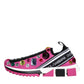 Pink Sorrento Crystals Low Top Sneakers Shoes