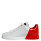 White Red Portofino Low Top Sneakers Shoes