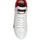 White Red Portofino Low Top Sneakers Shoes