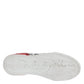 White Red Portofino Low Top Sneakers Shoes