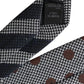 Gray Dotted Pattern 100% Silk Adjustable Men Tie