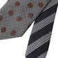 Gray Dotted Pattern 100% Silk Adjustable Men Tie