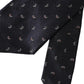 Dark Blue Fantasy 100% Silk Adjustable Men Tie