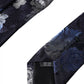 Dark Blue Floral Fantasy Silk Adjustable Men Tie