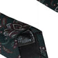 Green Floral Print Silk Adjustable Men Tie