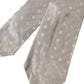 Beige Dotted Silk Classic Adjustable Men Tie