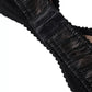Black Silk Stretch Women Balconcino Bra Underwear