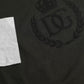 Gray Logo Cotton Crew Neck Pullover Sweater