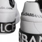 White Black Leather Portofino Sneakers Shoes