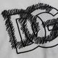 White Logo Round Neck Short Sleeves T-shirt