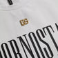 White Graphic Print Cotton Crew Neck T-shirt