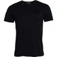 Black Logo Round Neck Short Sleeves T-shirt