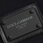 Black Cotton Logo Plaque Round Neck T-shirt