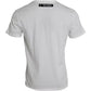 White Graphic Print Cotton Crew Neck T-shirt