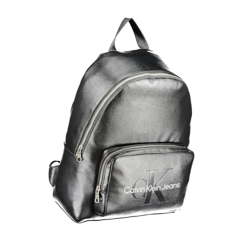 Black Polyester Backpack