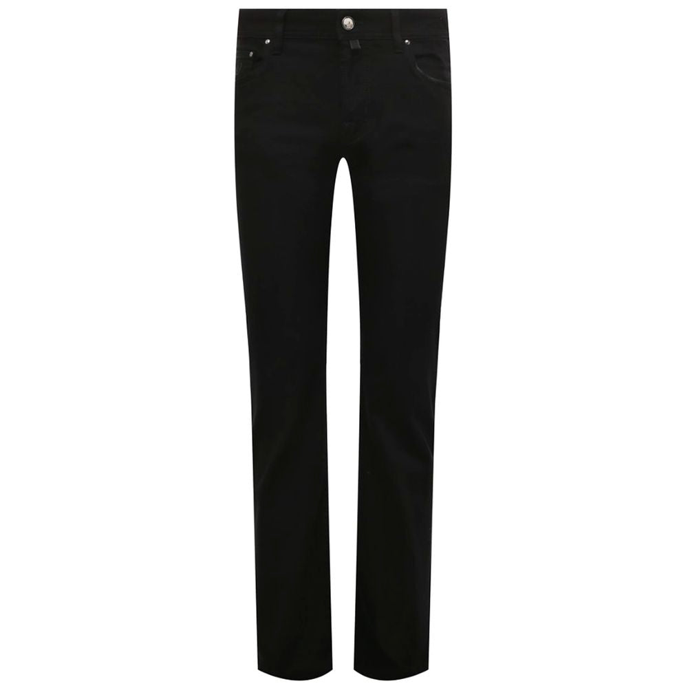 Black Cotton Jeans & Pant