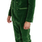Emerald Elegance Velvet Three-Piece Suit