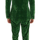 Emerald Elegance Velvet Three-Piece Suit