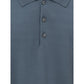 Gray Wool Polo Shirt