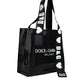 Black Street Logo Print PVC Shopping Tote Bag