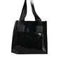 Black Street Logo Print PVC Shopping Tote Bag