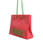 Pink Leather Weekend Wednesday Shopping Tote Bag