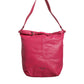 Fuchsia Pink Leather Shoulder Purse Tote Bag