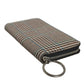 Multicolor Houndstooth Continental Zip Around Clutch Wallet