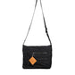 Black Canvas Pockets Crossbody Strap Shoulder Bag