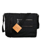 Black Canvas Pockets Crossbody Strap Shoulder Bag