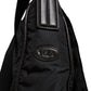 Black Canvas Pockets Crossbody Strap Shoulder Bag