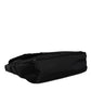 Black Canvas Pockets Crossbody Strap Shoulder Bag