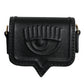 Black Smooth Calf Leather Eyelike Women Bag