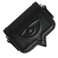 Black Smooth Calf Leather Eyelike Women Bag