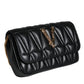 Black Mini Nappa Leather Crossbody Shoulder Bag