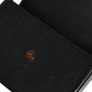 Black Grainy Calf Leather Logo Crossbody Shoulder Bag