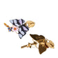 Gold Purple Crystal Butterfly Heart Locket Earrings