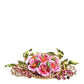 Gold Tone Brass Crystal Floral Hair Clip