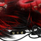 Red Gold Crystal Fur Headset Audio AUX Headphones