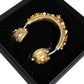 Gold Leather Floral Crystal Angel Headset Headphones