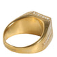 Gold Plated 925 Silver Green Crystal Ring