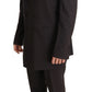 Elegant Bordeaux Polka Dot Wool Suit