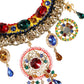 Gold Brass Chain Majolica Embellished Chocker Necklace