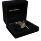 Gold Tone Brass Chain Cross Pendant Jewelry Necklace